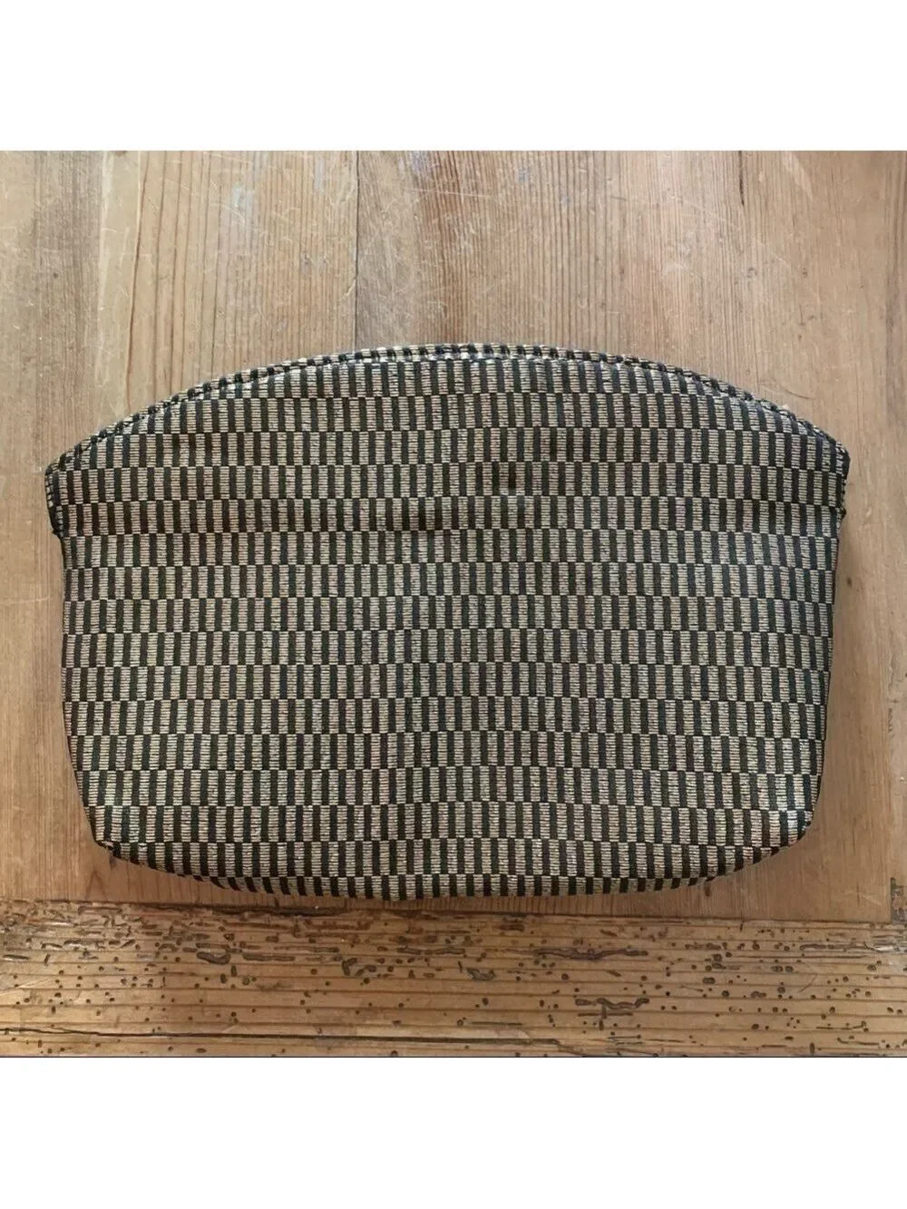 𝅺EUC Vintage Margaret Smith Gardiner Maine 1960’s black gold Clutch Purse Rare!